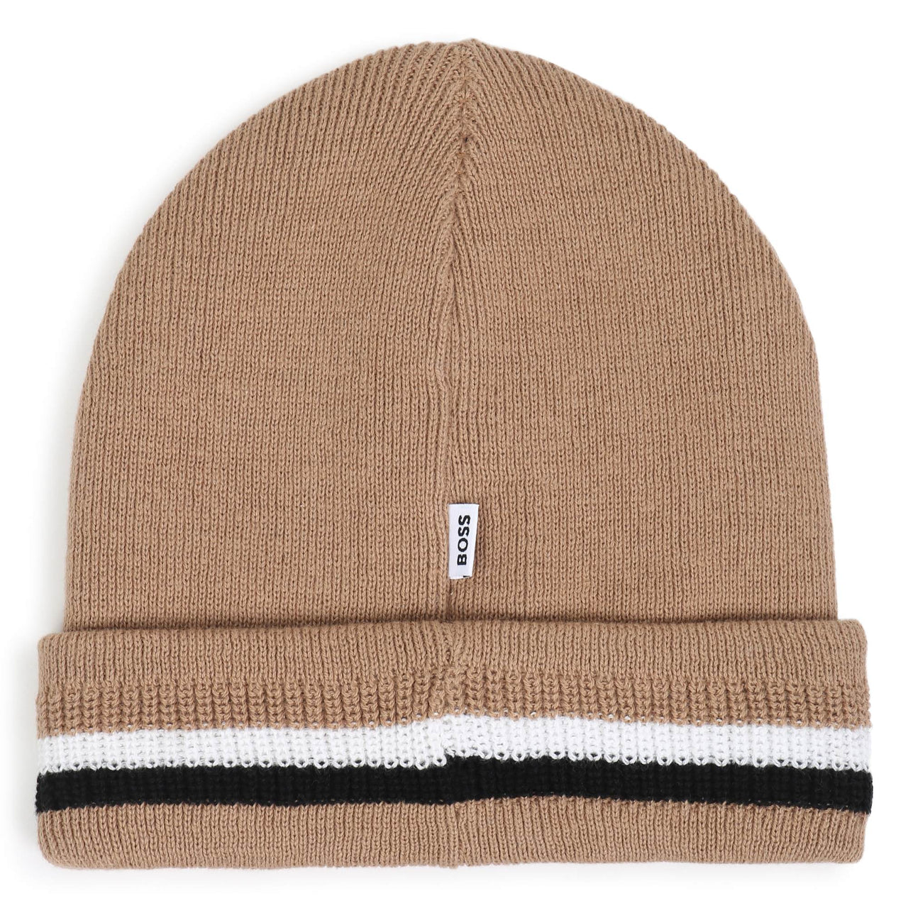 BOSS Gorro para bebe color cookie tejido tribanda
