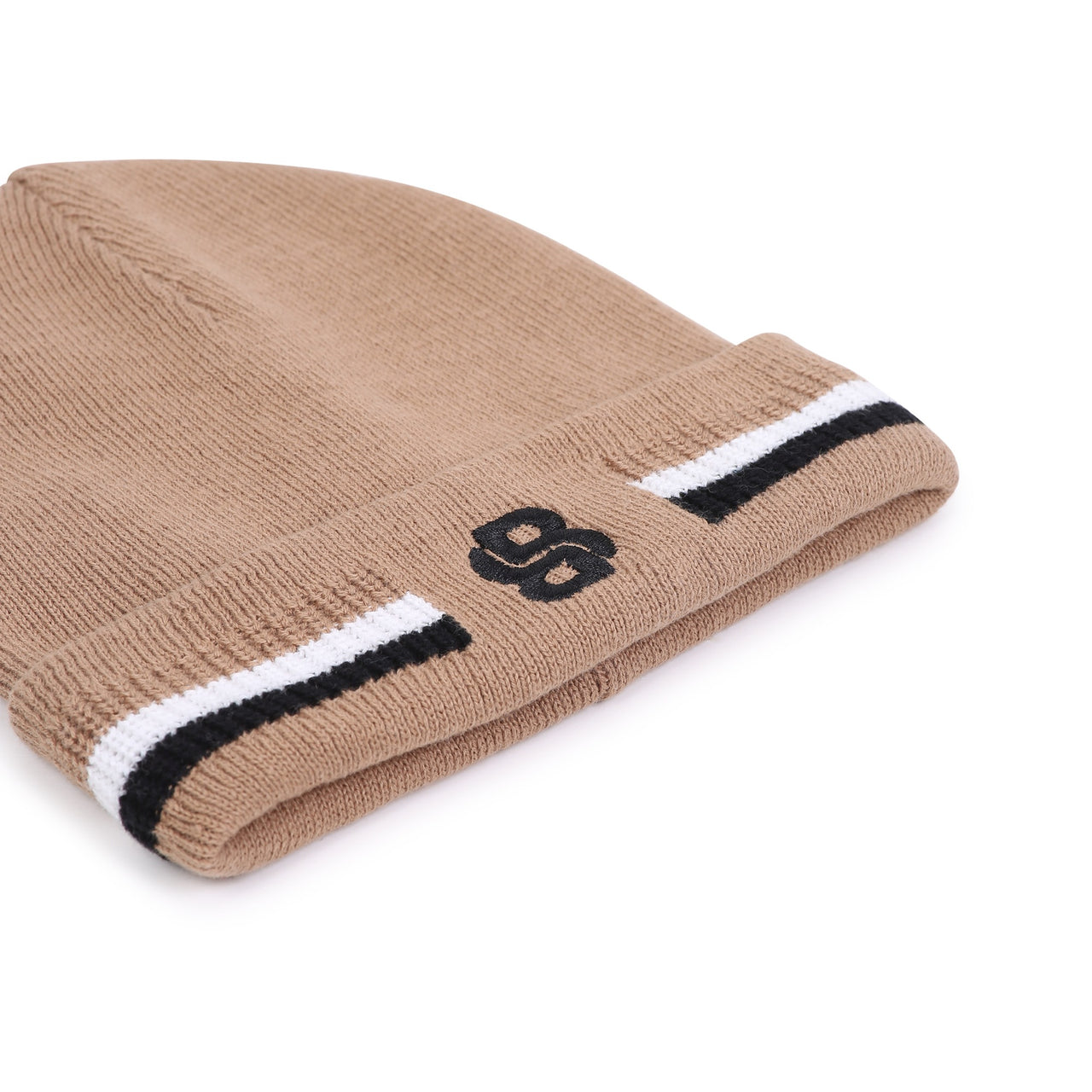 BOSS Gorro para bebe color cookie tejido tribanda