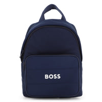 Thumbnail for BOSS backpack pequeña para niño y teen azul marino logo, al frente en blanco