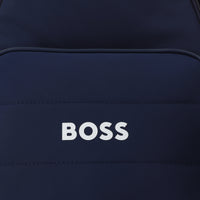 Thumbnail for BOSS backpack pequeña para niño y teen azul marino logo, al frente en blanco