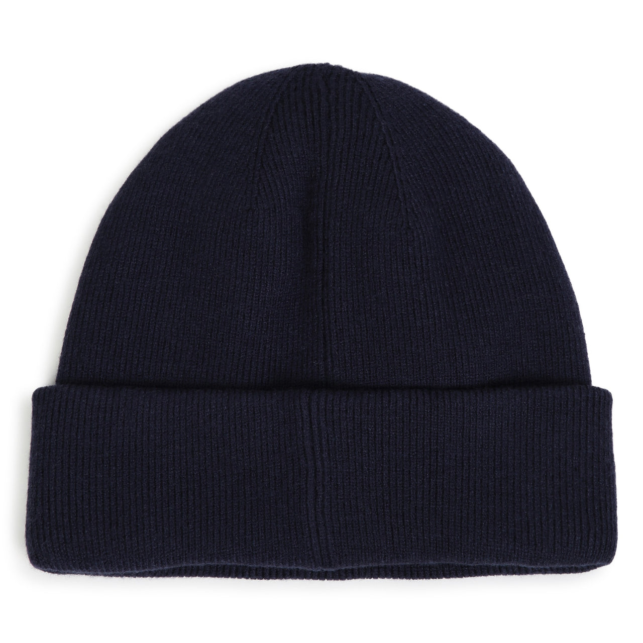 BOSS Gorro para niño y teen color marino tejido big logo letras blancas