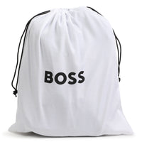 Thumbnail for BOSS backpack para niño y teen azul marino logo, al frente en blanco