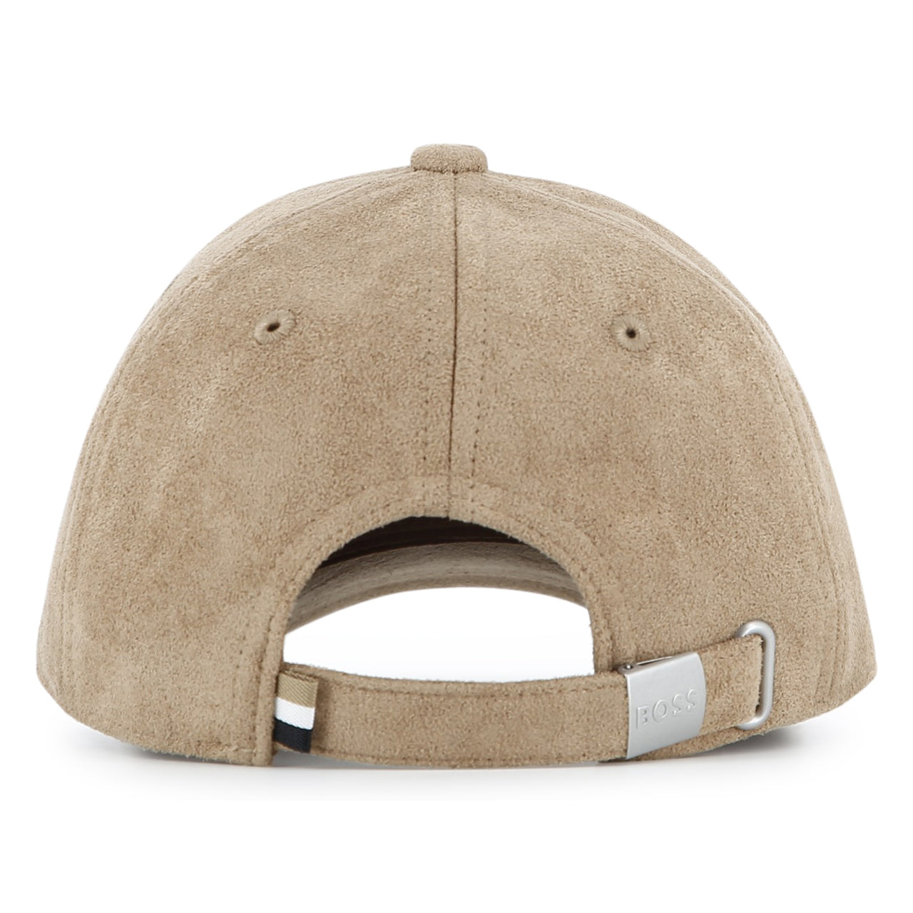 BOSS Gorra para niño y teen beige tipo gamuza logo blanco bordado