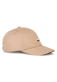 Thumbnail for BOSS Gorra para niño y teen beige tribanda al frente con logo detras