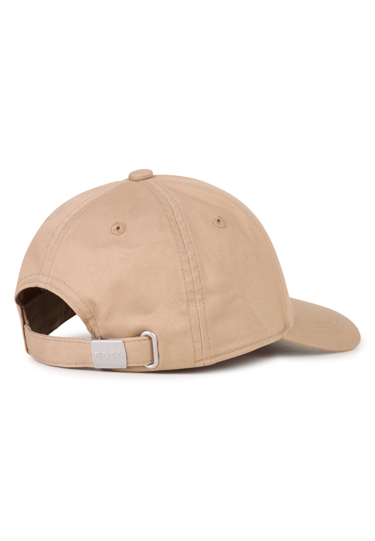 BOSS Gorra para niño y teen beige tribanda al frente con logo detras