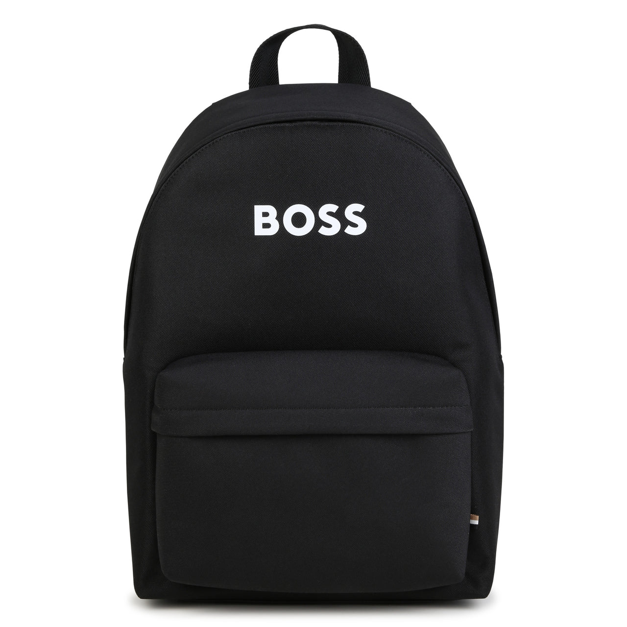BOSS backpack para niño y teen negra logo, blanco al frente
