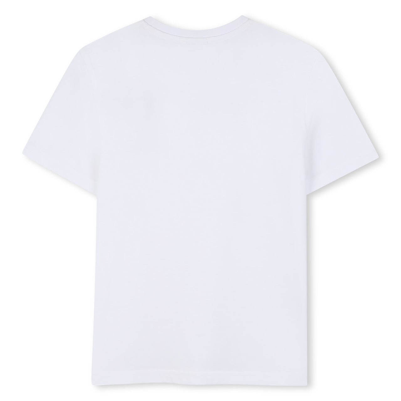 BOSS Playera para niño blanca logotonos beige