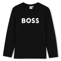 Thumbnail for BOSS Playera para niño y teen clasica negra manga larga