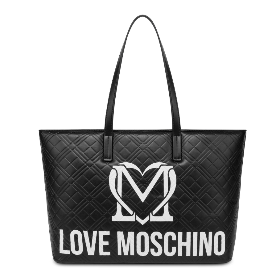 Bolsa para Mujer Moschino Negra logo blanco