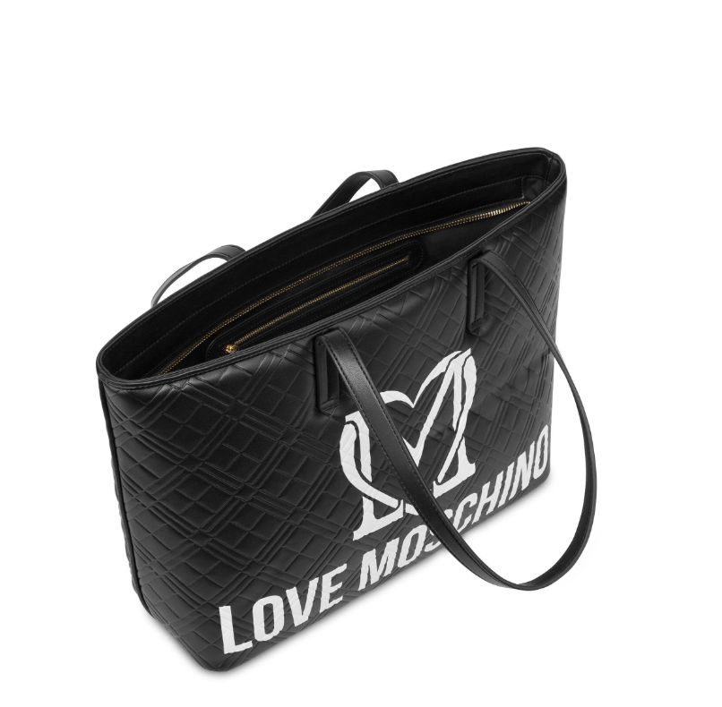 Bolsa para Mujer Moschino Negra logo blanco