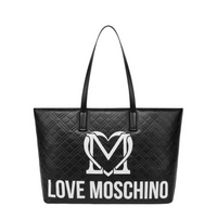 Thumbnail for Bolsa para Mujer Moschino Negra logo blanco