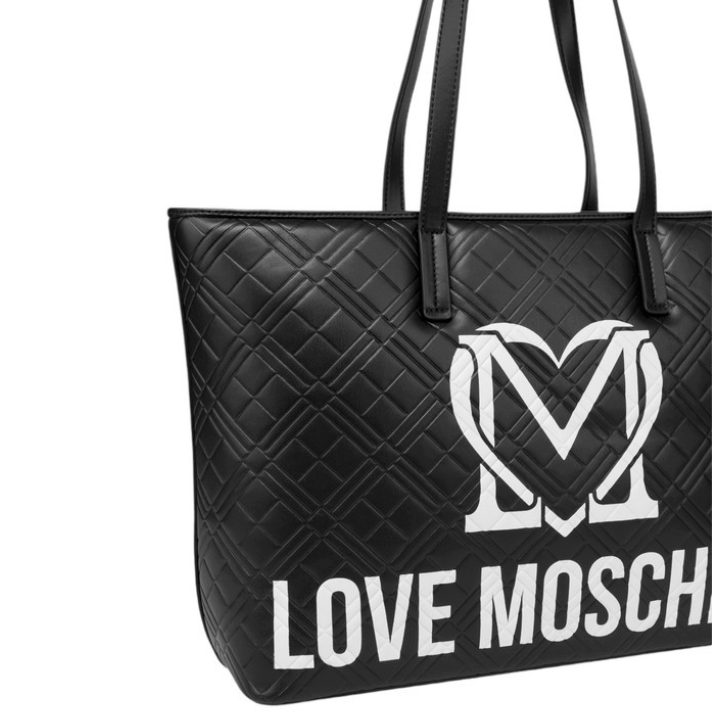 Bolsa para Mujer Moschino Negra logo blanco