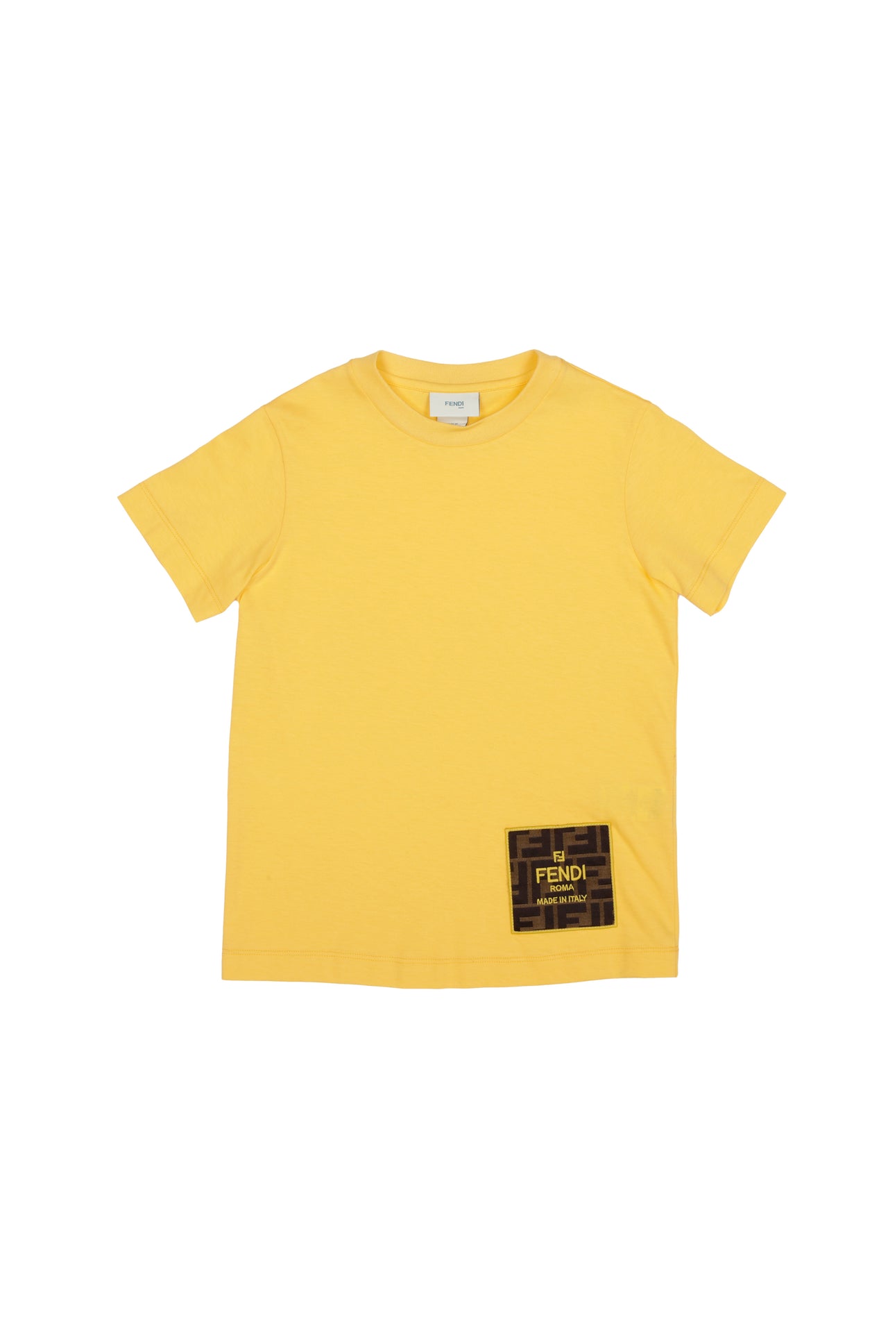 Playera FENDI para niños y Teens amarilla