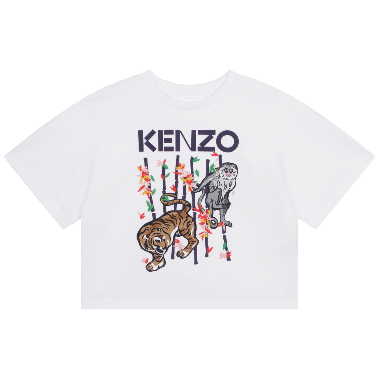 Playera corta KENZO blanca para niñas y adolescentes