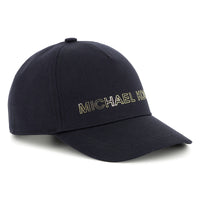 Thumbnail for MICHAEL KORS Gorra para niña y adolescente azul marino logo en oro foil