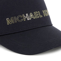 Thumbnail for MICHAEL KORS Gorra para niña y adolescente azul marino logo en oro foil
