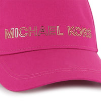 Thumbnail for MICHAEL KORS Gorra para niña y adolescente fiusha logo en oro foil