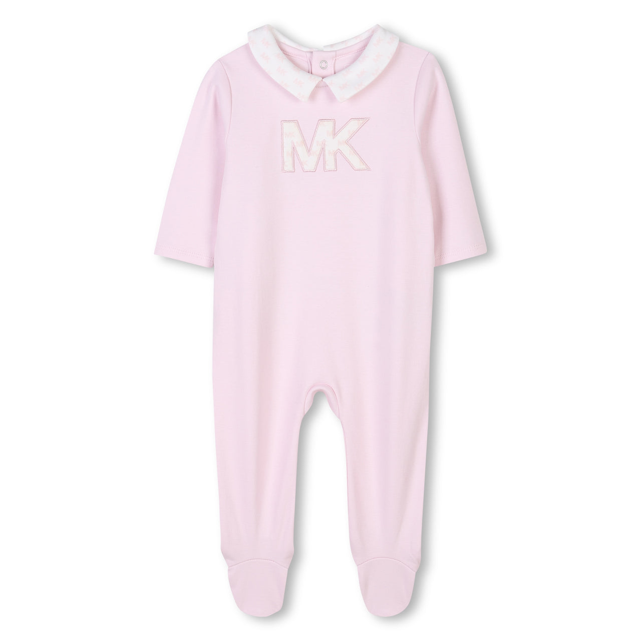 MICHAEL KORS mameluco en set con gorro y babero para bebe para niña rosa