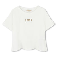 Thumbnail for MICHAEL KORS Playera o blusa para niña y adolescente blanca con studs