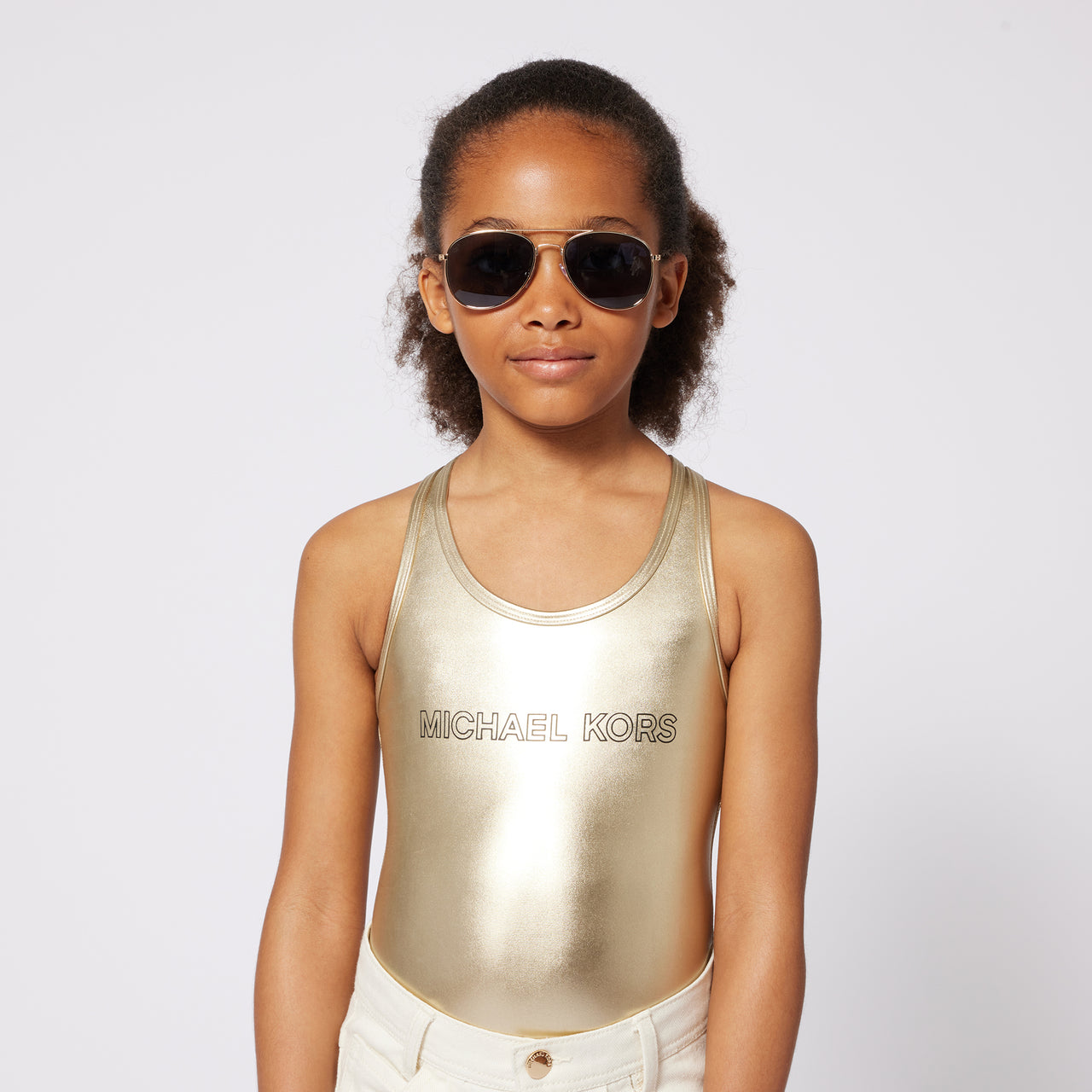 MICHAEL KORS Traje de baño para niña dorado