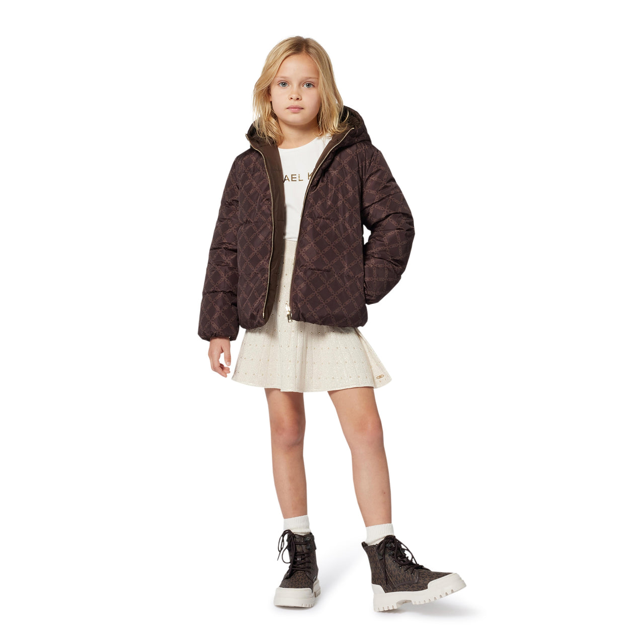 Michael Kors Chamarra para niña y teen reversible