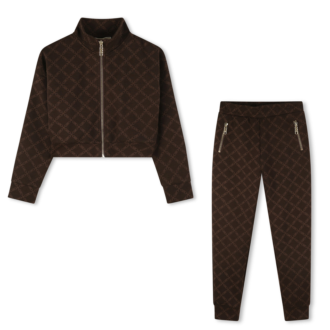 Michael Kors Set de pants para niña y teen café all over print