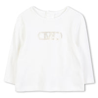 Thumbnail for Michael Kors Set de falda, sudadera y playera para bebe niña beige