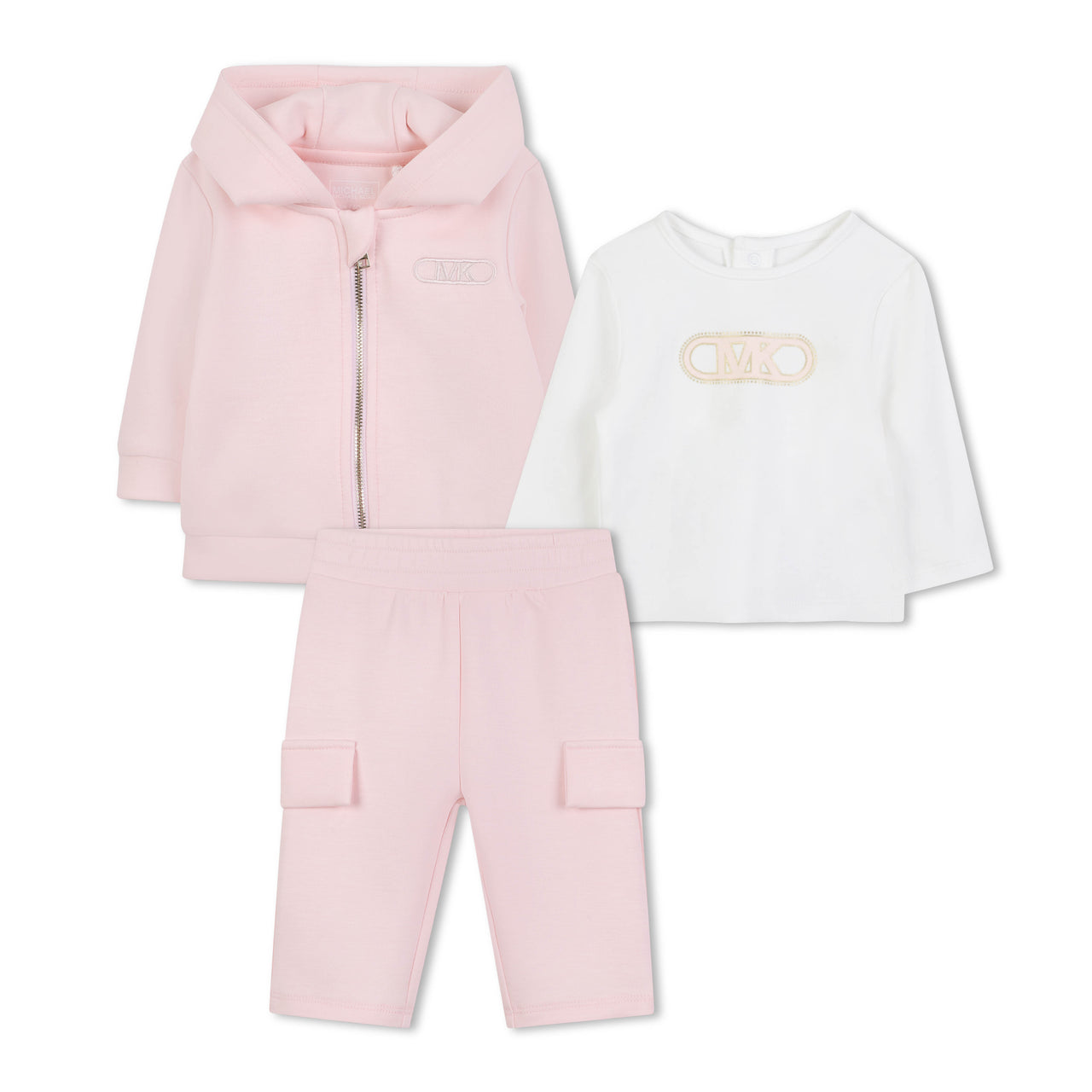Michael Kors Set de pants con playera para bebe niña rosa