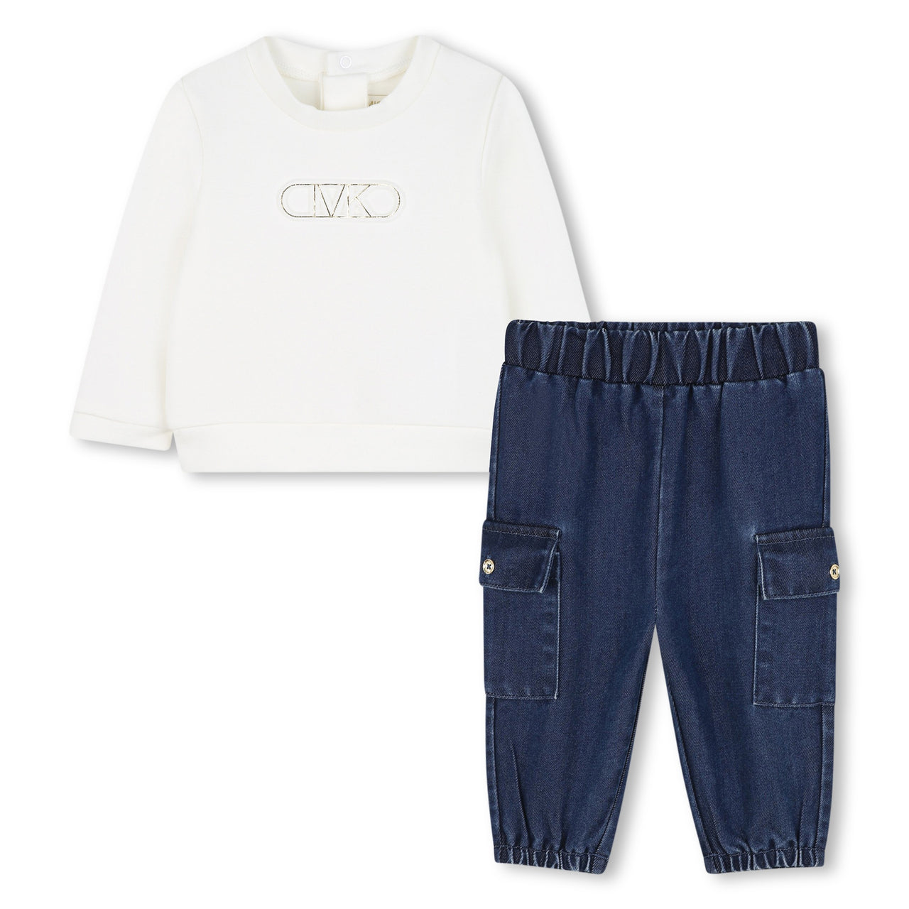 Michael Kors set de Jeans con sudadera para bebe