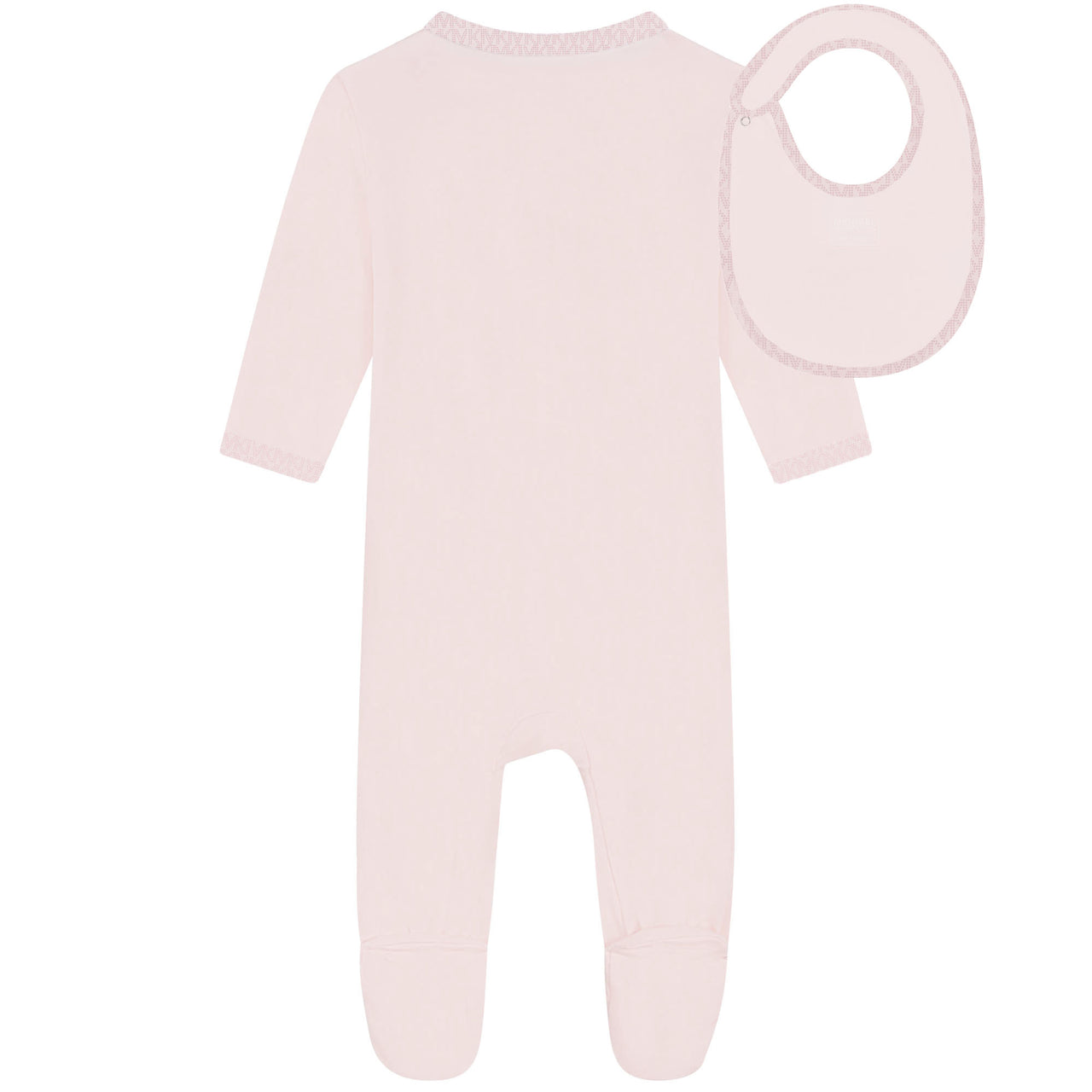 Set mameluco+babero MICHAEL KORS rosa para bebés
