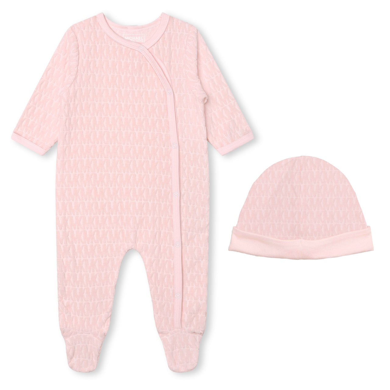 Mameluco+gorro MICHAEL KORS rosa para bebés