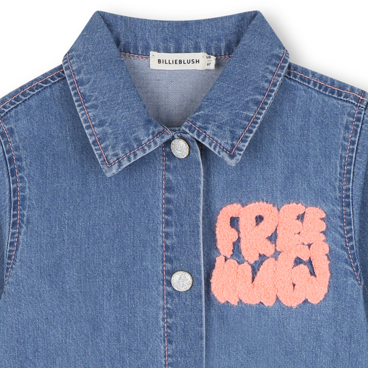 Billieblush Overall para bebe De mezclilla con aplicación