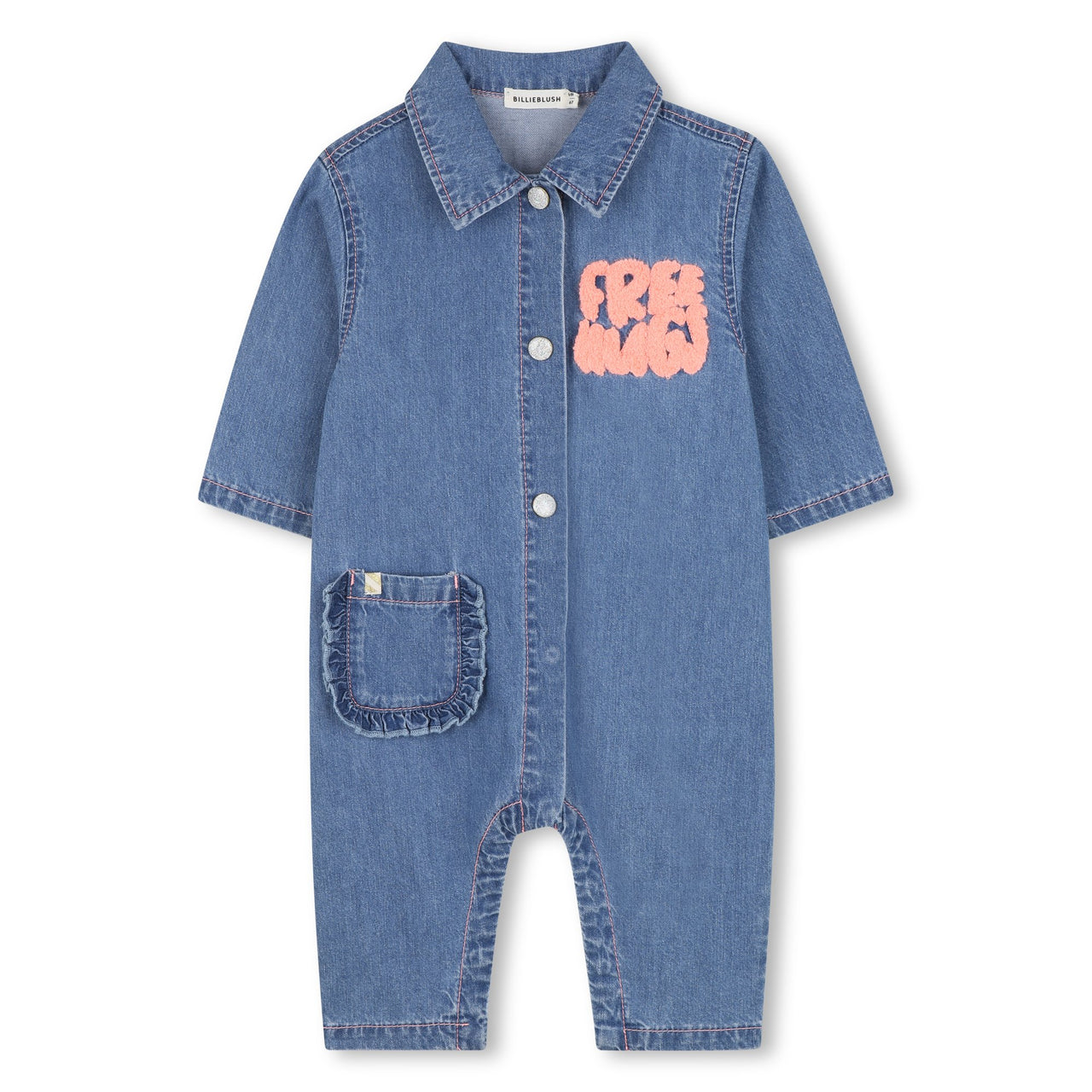 Billieblush Overall para bebe De mezclilla con aplicación