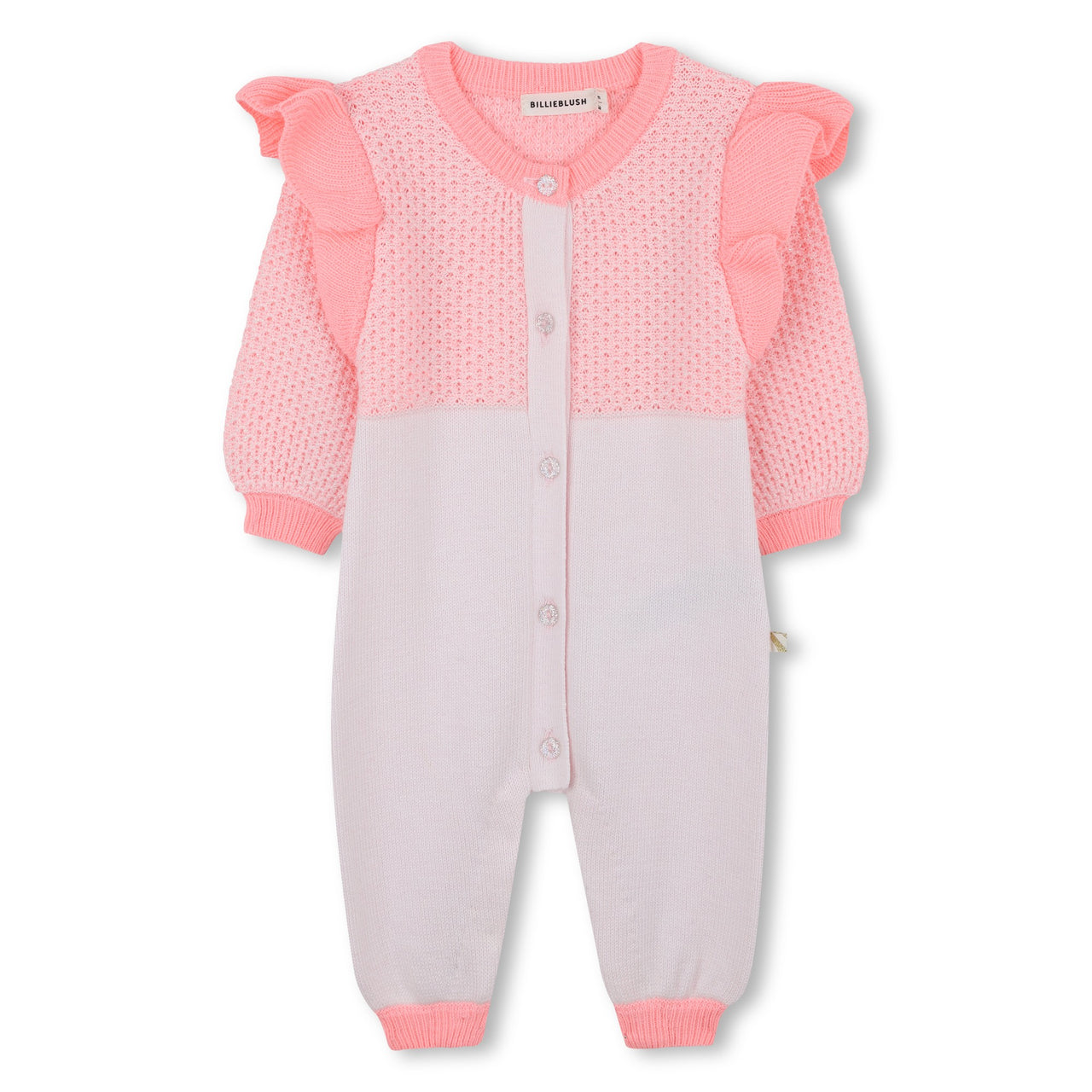 Billieblush Mameluco para bebe elegante rosa y blanco