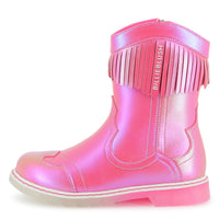 Thumbnail for Billieblush Bota vaquera rosa brillante para niña y teen