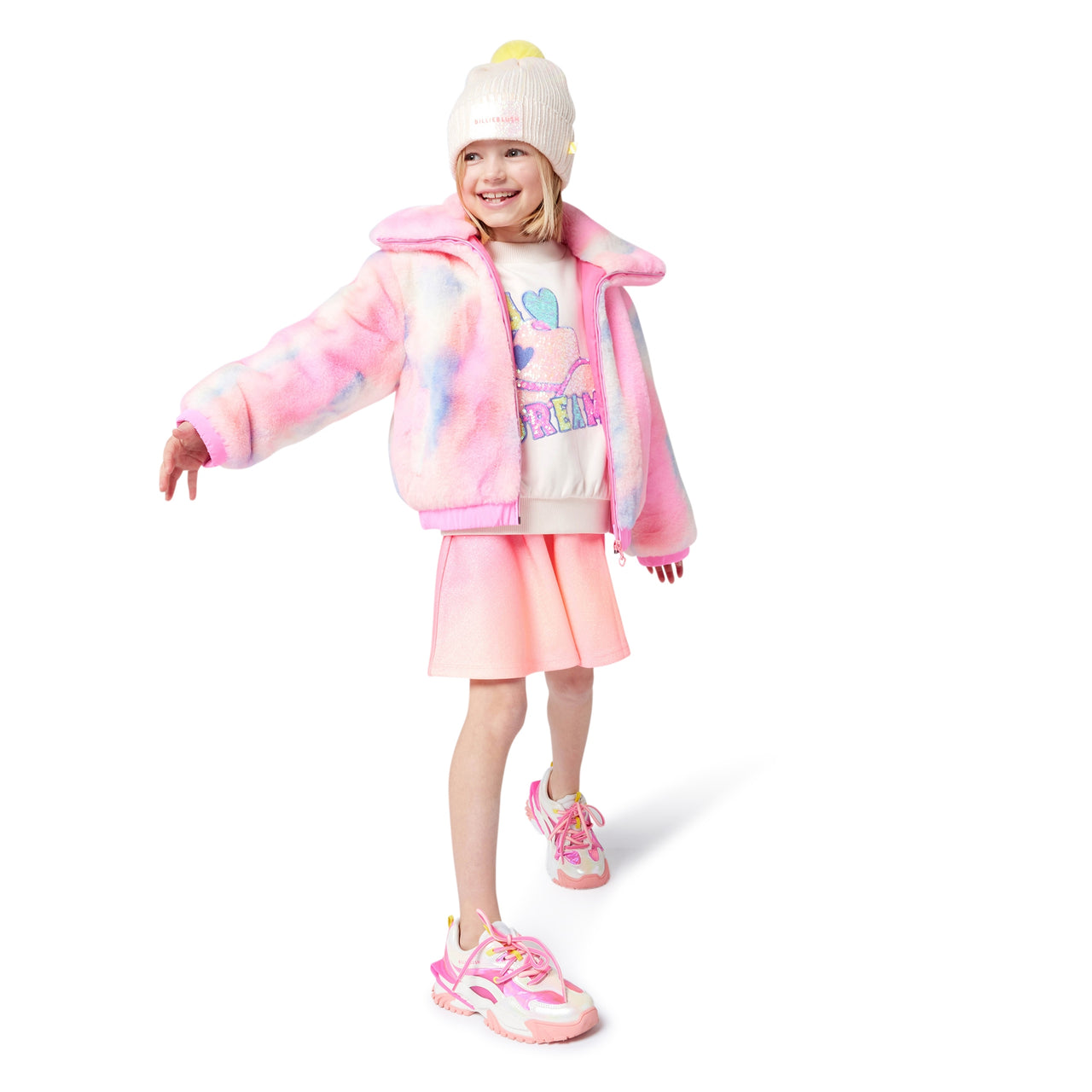 Billieblush Chamarra para niña y teen multicolor super suave