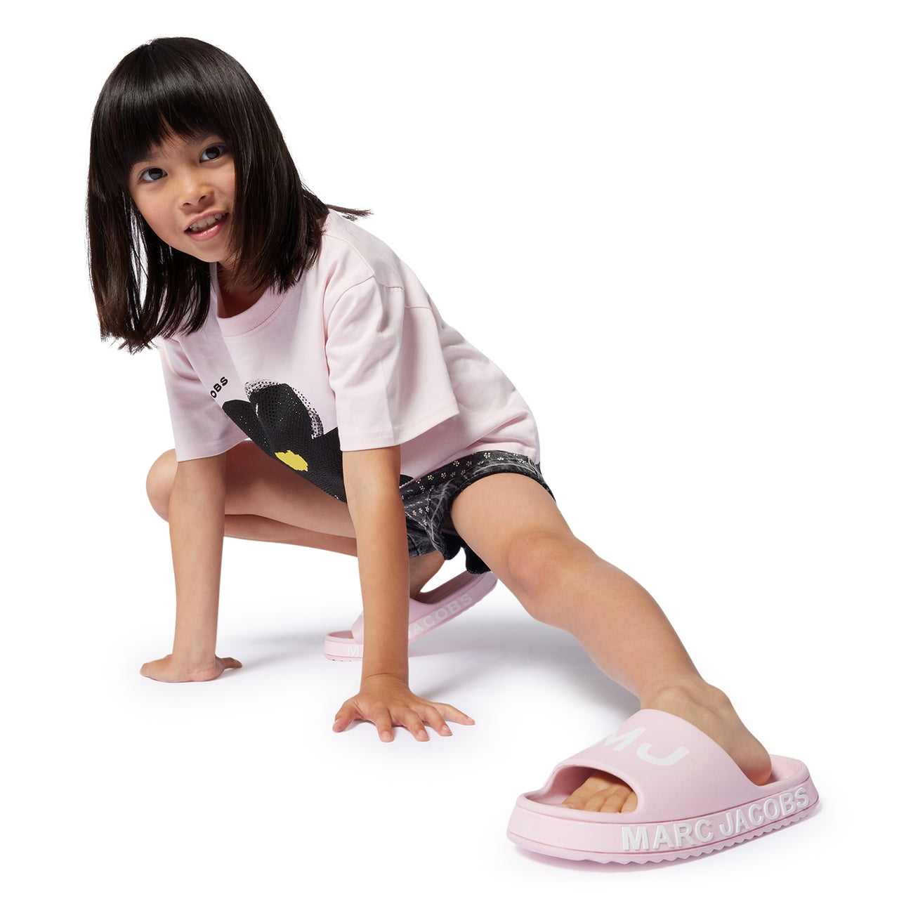 Sandalia o chancla para niño y teen, Marc Jacobs rosa