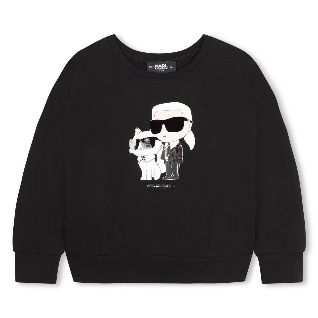 KARL LAGERFELD Sudadera para niño y adolescente NEGRA