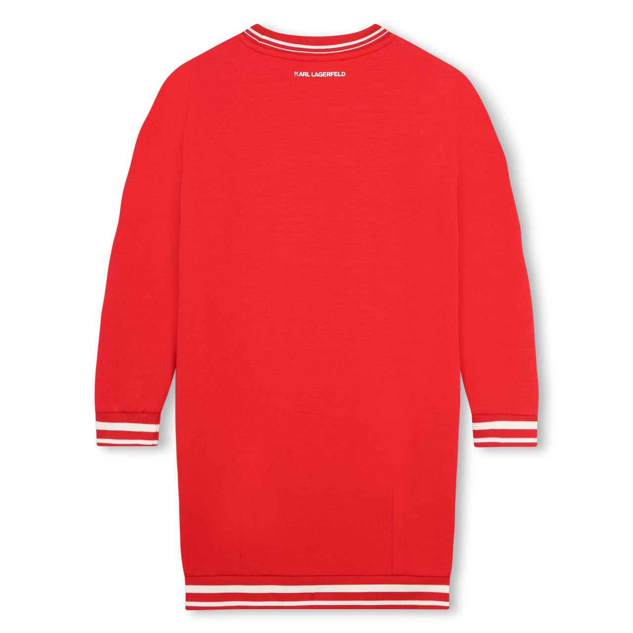 KARL LAGERFELD Vestido para niña tipo sudadera rojo