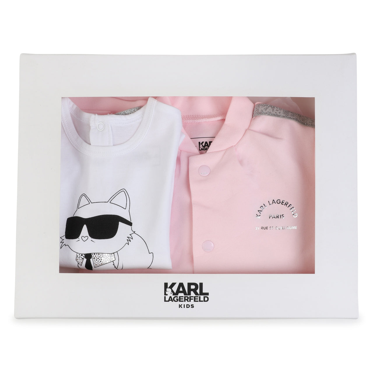 KARL LAGERFELD Set de pants con playera para bebé niña