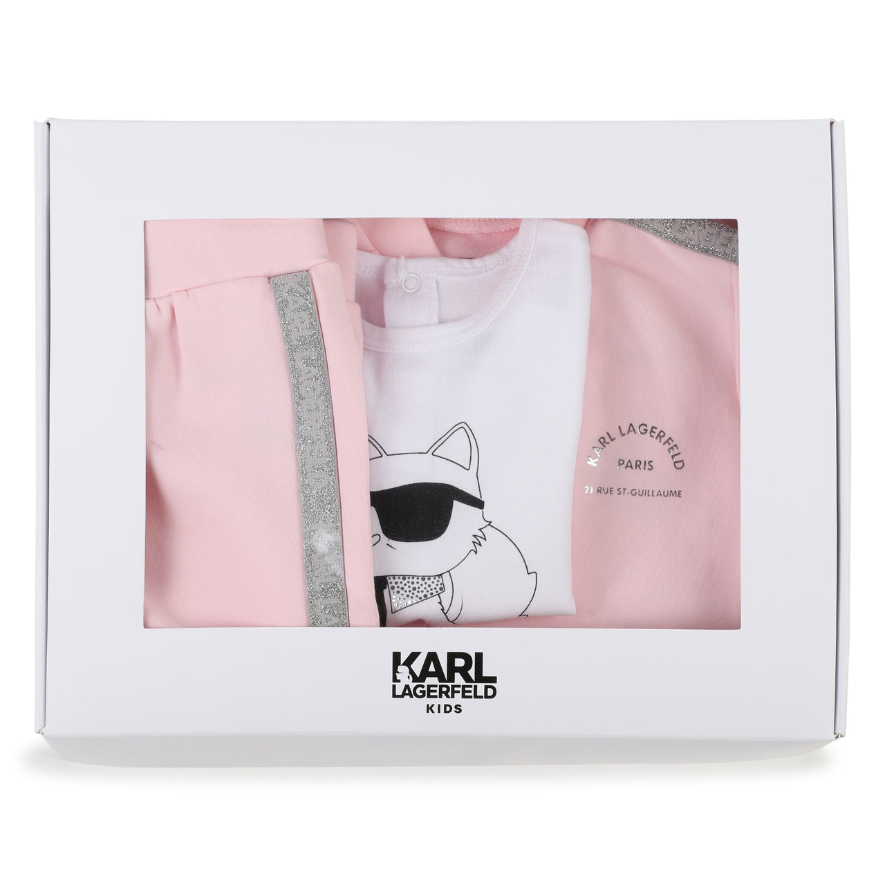 KARL LAGERFELD Set de pants con playera para bebé niña