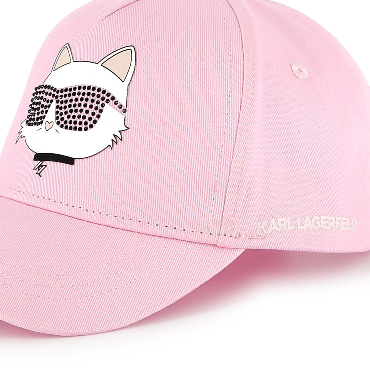 KARL LAGERFELD Gorra rosa prin choupette con studs