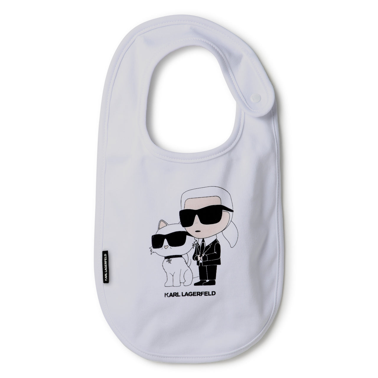 KARL LAGERFELD 3 baberos blancos print