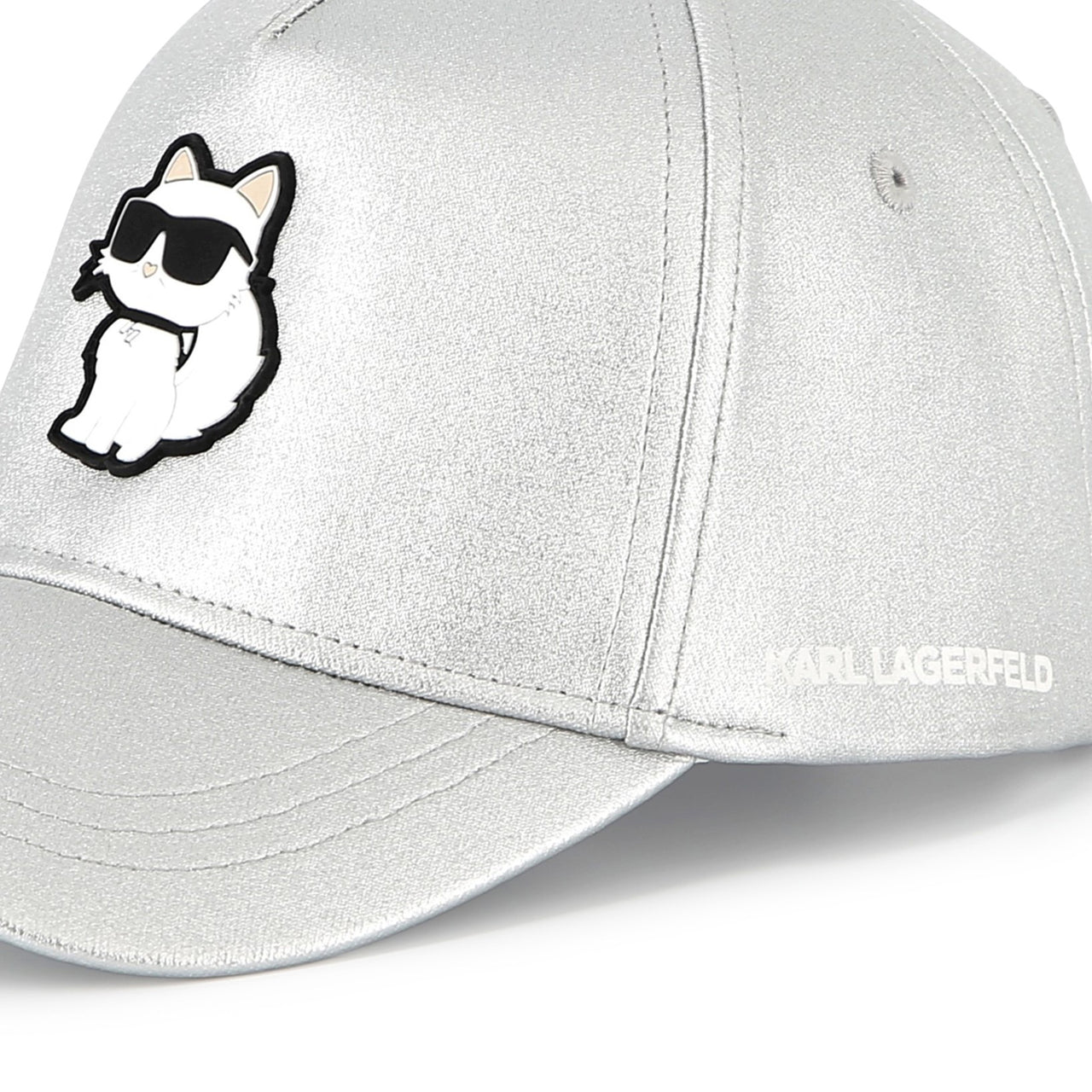 KARL LAGERFELD Gorra plateada aplicacion choupette