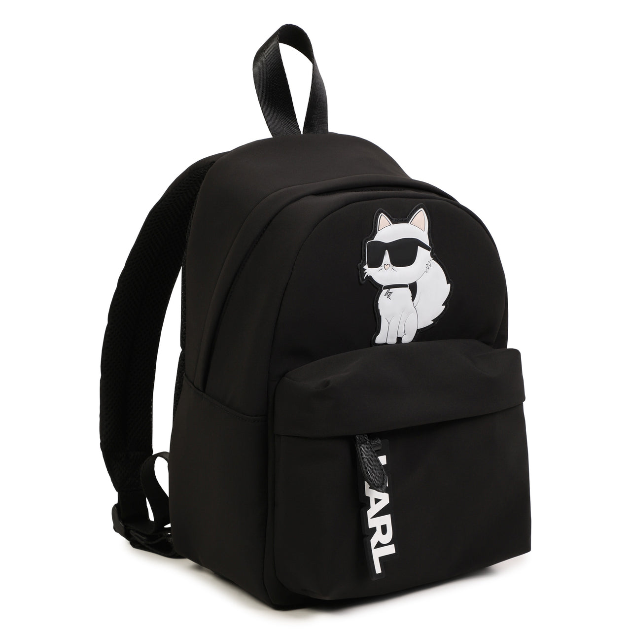 KARL LAGERFELD Backpack para niño negra aplicación choupette