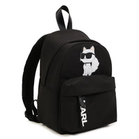 Thumbnail for KARL LAGERFELD Backpack para niño negra aplicación choupette