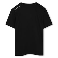 Thumbnail for KARL LAGERFELD Playera para niño, negra print en blanco
