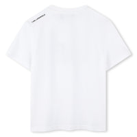 Thumbnail for KARL LAGERFELD Playera para niño chico, blanca print en negro