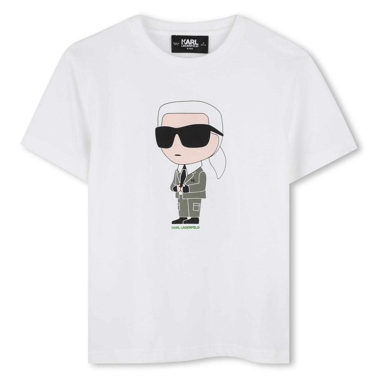 Playera KARL LAGERFELD para niño y adolescentes print Karl blanca