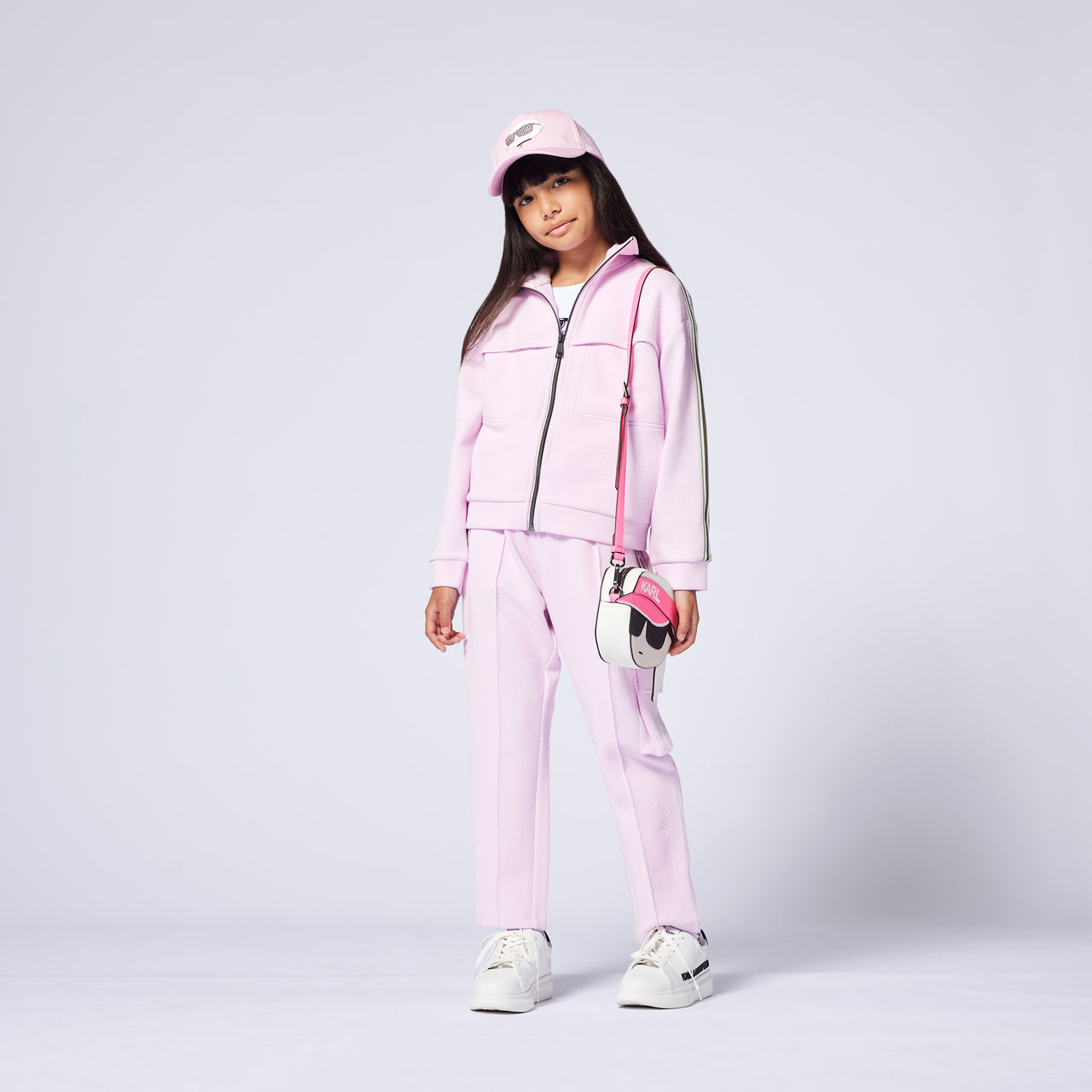 KARL LAGERFELD Set de pants para niña rosa